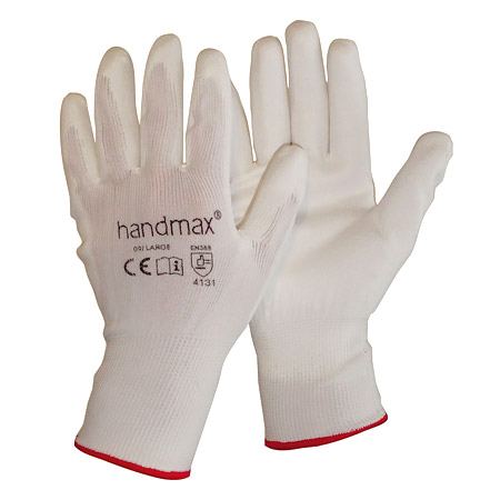 Handymax Alaska white PU gloves 