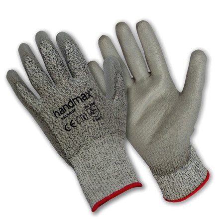 Vermont grey cut 5 PU gloves