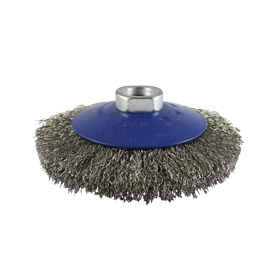 Crimped Stainless Steel Wire Bevel Brush
